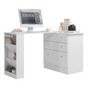 Ver imagem 4 de Mesa Escrivaninha Cômoda Giratória Gamer e Estudo Mdp Branco