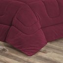 Ver imagem 2 de Coberdrom Veneza Casal Queen 1 Peça Dupla Face Fleece e Sherpa 100% Poliéster - Vinho