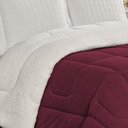 Ver imagem 3 de Coberdrom Veneza Casal Queen 1 Peça Dupla Face Fleece e Sherpa 100% Poliéster - Vinho