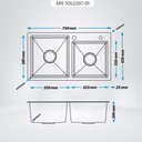 Ver imagem 3 de Kit Cuba Dupla Dosador E Válvulas E Escorredor E Tampas