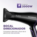 Ver imagem 3 de Secador de Cabelo Mondial Black Purple com Tourmaline Íon 2000w Preto/roxo 220v - Scn-01