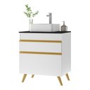Ver imagem 1 de Gabinete Banheiro 1 Porta e 1 Gaveta Retrô 70cm Multimóveis V5024 Branco