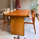 Ver imagem 6 de Mesa de Jantar Rústico Elegante - Madeira Maciça Pequiá - Borda Orgânica