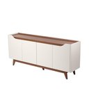 Ver imagem 7 de Buffet 4 Portas 2 Prateleiras Pulse 180 Cm - Canella C/ Off White Fosco