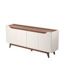 Ver imagem 7 de Buffet 4 Portas 2 Prateleiras Pulse 180 cm - Canella c/ Off White Fosco