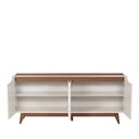 Ver imagem 3 de Buffet 4 Portas 2 Prateleiras Pulse 180 cm - Canella c/ Off White Fosco