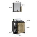Ver imagem 5 de Conjunto Balcão C-cuba R30 e Espelheira Soft 500 Preto Ônix C-branco Chess Preto Ônix C-carvalho