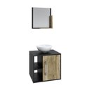 Ver imagem 2 de Conjunto Balcão C-cuba R30 e Espelheira Soft 500 Preto Ônix C-branco Chess Preto Ônix C-carvalho