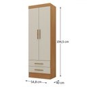 Ver imagem 4 de Armário de Cozinha Modulare 2 Portas 2 Gavetas Cinamomo/off White - Panorama Móveis