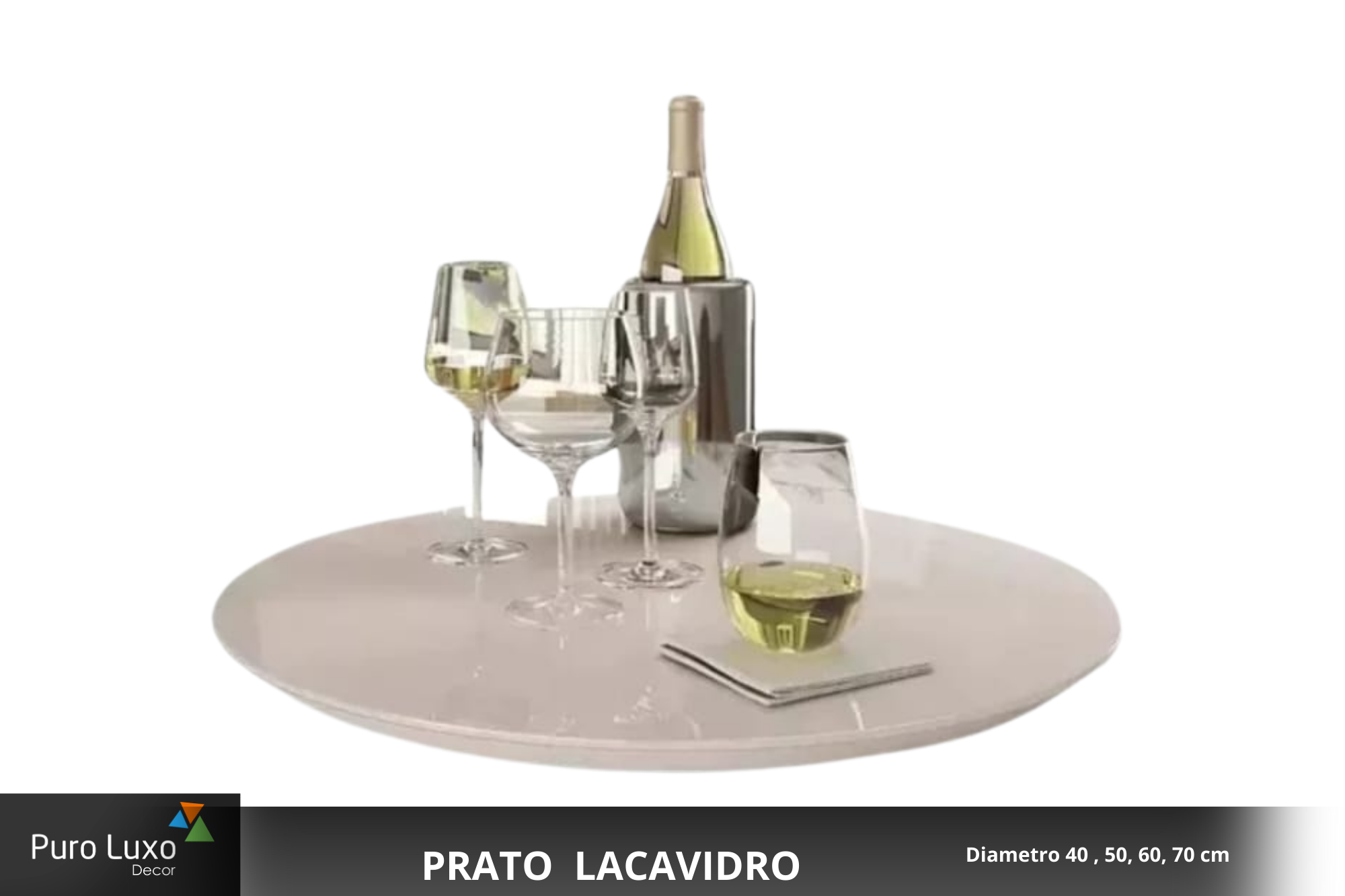 Prato Giratório de Mesa 50 Cm Diâmetro