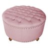 Puff Amora 1 Metro Suede Rosa SLK Decor Amara - 1