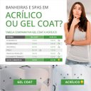 Ver imagem 2 de Banheira Dupla Esmeraldas Completa com Hidro em Acrílico - 1.80x1.20x0.41 - 220v