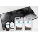 Ver imagem 1 de Kit Porcelanato Liquido Metálico Cinza Cetim / Preto Profundo AG por M² Resinas ag Kit Porcelanato L