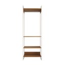 Ver imagem 3 de Closet Modulado Estilo Industrial Solteiro Loft Amêndoa Cabideiro Ferro Branco
