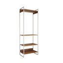 Ver imagem 2 de Closet Modulado Estilo Industrial Solteiro Loft Amêndoa Cabideiro Ferro Branco
