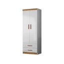 Ver imagem 2 de Roupeiro Infantil Onix 2 Portas 2 Gavetas Cor Flex Peternella: Branco/Nature