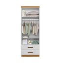 Ver imagem 3 de Roupeiro Infantil Onix 2 Portas 2 Gavetas Cor Flex Peternella: Branco/Nature