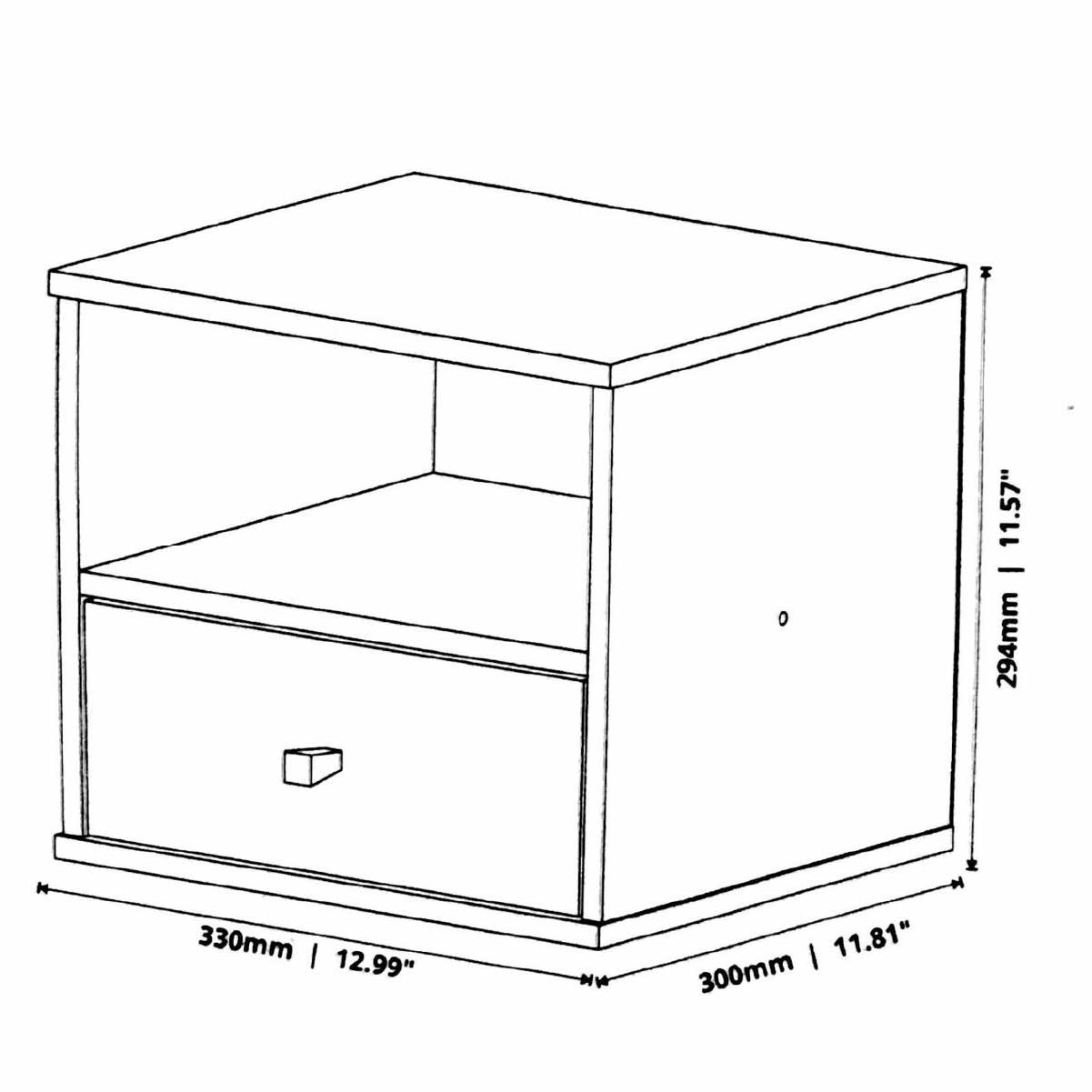 Mesa de Cabeceira Suspensa com Gaveta para Quarto - 3