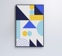 Ver imagem 4 de Quadro Geométrico Colorido 8 - 40x60 Cm - Tecido Canvas