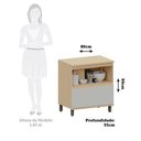 Ver imagem 4 de Balcão de Cozinha 100% MDF 1 Porta 1 Gaveta com Tampo 80cm Aura Luciane Móveis