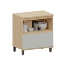 Ver imagem 3 de Balcão de Cozinha 100% MDF 1 Porta 1 Gaveta com Tampo 80cm Aura Luciane Móveis