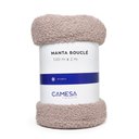 Ver imagem 1 de Cobertor Manta Solteiro Peseira para Cama Sofá Antialérgica Bouclé Rosé 1,50x2,00m - Camesa