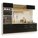 Ver imagem 2 de Armário de Cozinha Completa 270 Cm Branco/preto Lux Madesa 05