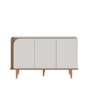 Ver imagem 4 de Balcão Buffet Jurere com 03 Portas Off White Matte Freijó Colibri