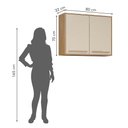 Ver imagem 4 de Armário Aéreo 80 cm 2 Portas Salvador