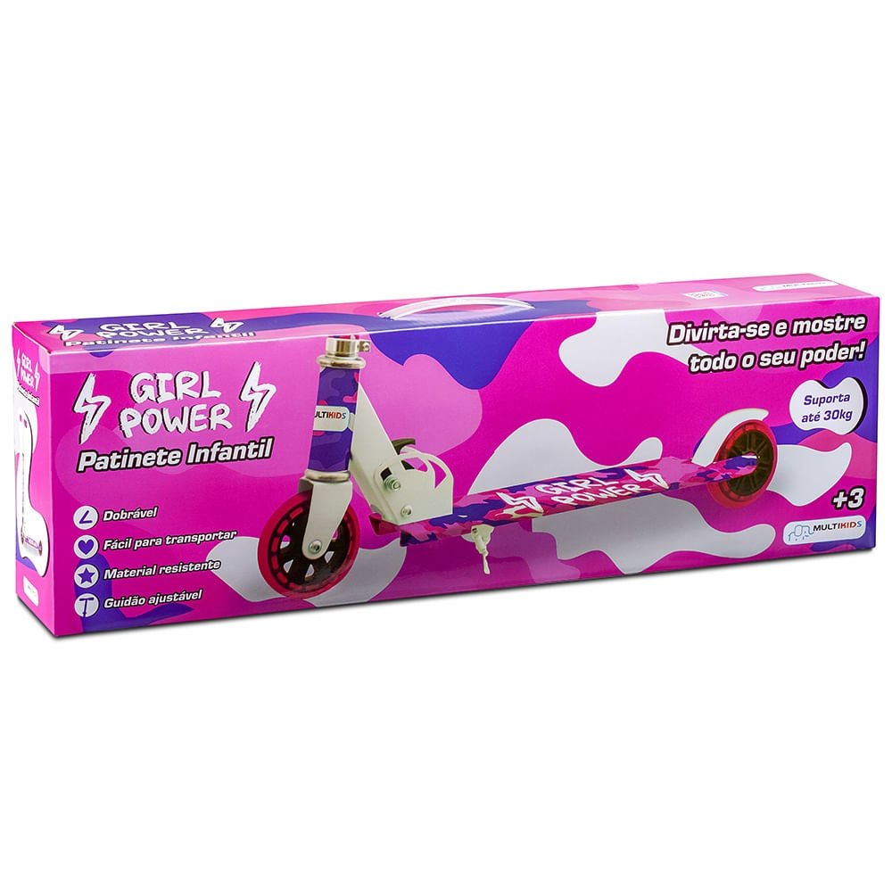 Patinete Girl Power Rosa Multikids - BR1631 BR1631 - 4