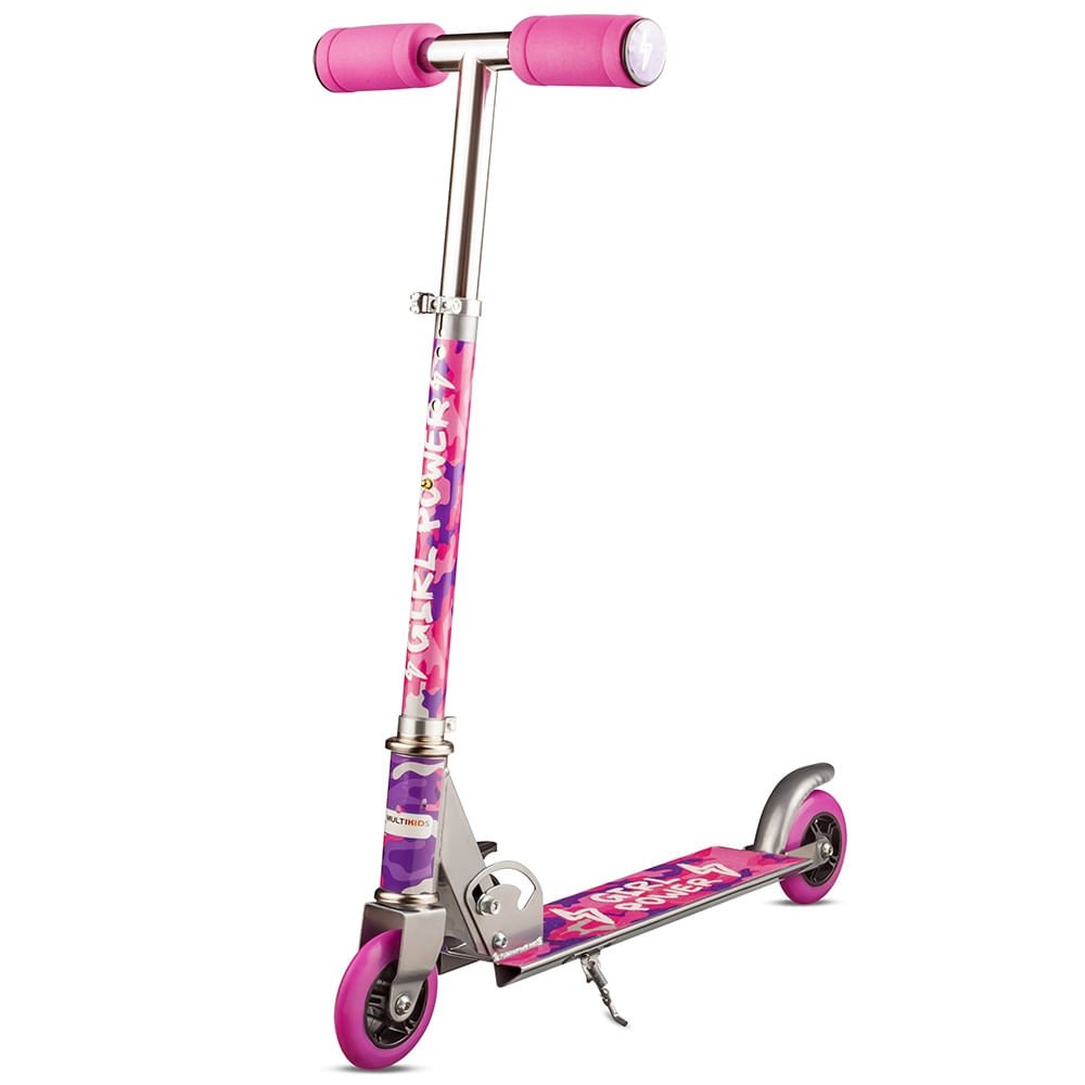 Patinete Girl Power Rosa Multikids - BR1631 BR1631