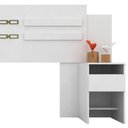 Ver imagem 3 de Cabeceira Casal Com 2 Mesas De Cabeceira Triunfo D02 Branco - Mpozenato