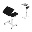 Ver imagem 1 de Mesa Notebook Dupla Articulada Mesinha Altura Ajustavel Suporte Computador Jantar com Rodinhas