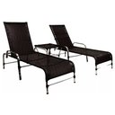 Ver imagem 4 de Kit 2 Espreguiçadeiras Catar 2 Mesas e 4 Cadeiras Vênus para Piscina, Varanda Trama Original