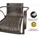 Ver imagem 5 de Kit 2 Espreguiçadeiras Catar 2 Mesas e 4 Cadeiras Vênus para Piscina, Varanda Trama Original