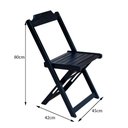 Ver imagem 4 de Kit 4 Conjuntos de Mesa Dobrável com 2 Cadeiras Madeira 70x70 Ideal para Bar Restaurante - Preto