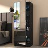 Sapateira 1 Porta com Espelho Jade Plus Multimóveis Preta - 1