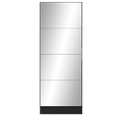 Ver imagem 6 de Sapateira 1 Porta com Espelho Jade Plus Multimóveis Preta