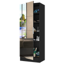 Ver imagem 2 de Sapateira 1 Porta com Espelho Jade Plus Multimóveis Preta