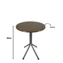 Ver imagem 2 de Mesa Bistrô Baixo Cinza com Tampo Redondo Amadeirado