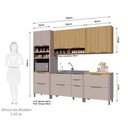Ver imagem 3 de Cozinha Modulada Compacta 5 Peças com Espaço para Micro-onda Cinammon-freijó