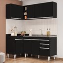 Ver imagem 2 de Armário de Cozinha Modulado de Canto Direito 4 Peças Cp39 com Pia Inox Preto - Lumil Lumil Móveis