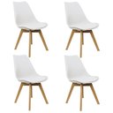 Ver imagem 1 de Conjunto 4 Cadeiras Eames Leda Estofada Branco