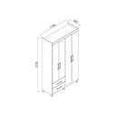 Ver imagem 3 de Guarda Roupa Solteiro 4 Portas e 2 Gavetas Canadá Branco - Conquista