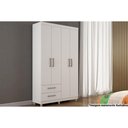 Ver imagem 1 de Guarda Roupa Solteiro 4 Portas e 2 Gavetas Canadá Branco - Conquista