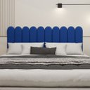 Ver imagem 1 de Cabeceira Nuvem Estofada King Size 10 Placas em Suede 45cm:azul Marinho