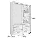 Ver imagem 2 de Guarda Roupa Meridian 2 Portas Cinamomo/Off - D Doro Móveis