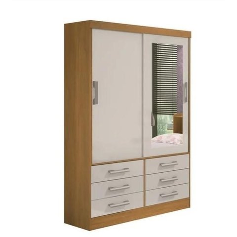 Guarda Roupa Meridian 2 Portas Cinamomo/Off - D Doro Móveis