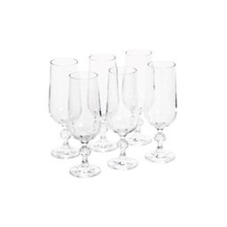 Conjunto 6 Taças para Champagne de Vidro com Titânio Klaudie 180ml Rojemac - 1