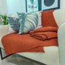 Ver imagem 2 de Manta de Sofá Tricot Terracota Delicato 1,30x1,60